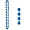 Party Central Club Pack of 12 Blue Birthday Jumbo Beaded Necklaces 40"